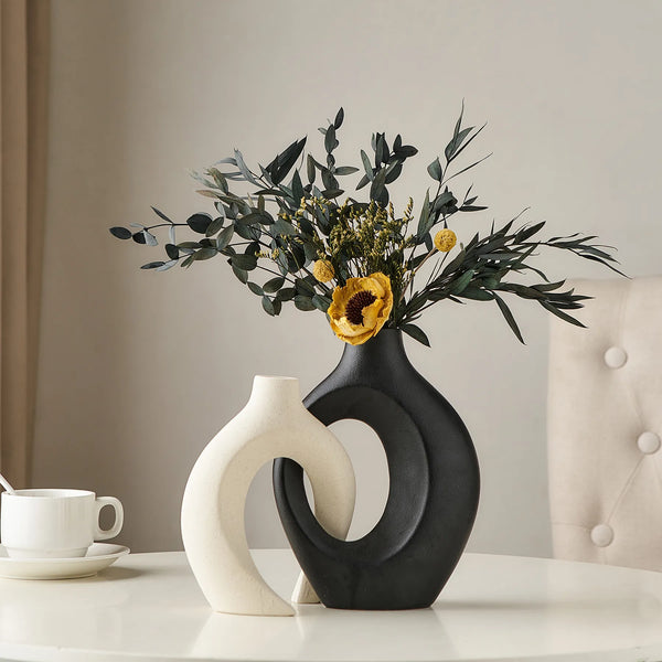 2pcs Flower Porcelain Vase